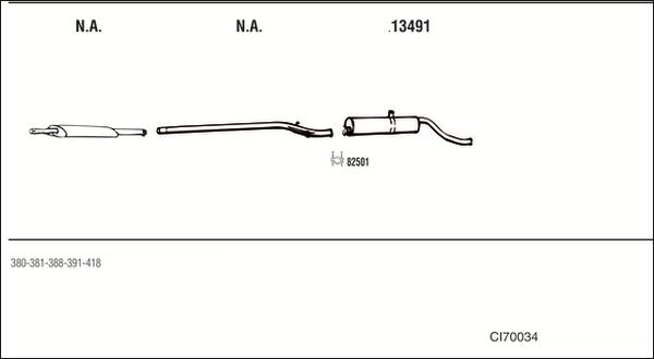 Walker CI70034 - Система випуску ОГ autocars.com.ua