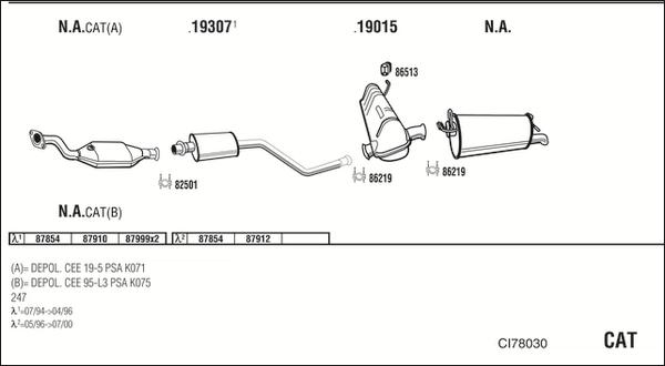 Walker CI78030 - Система випуску ОГ autocars.com.ua