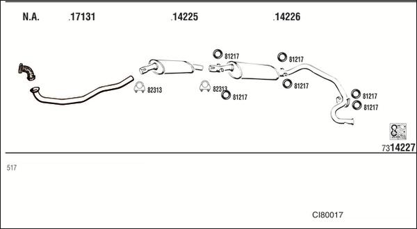 Walker CI80017 - Система випуску ОГ autocars.com.ua