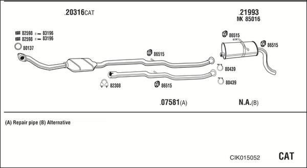 Walker CIK015052 - Система выпуска ОГ avtokuzovplus.com.ua