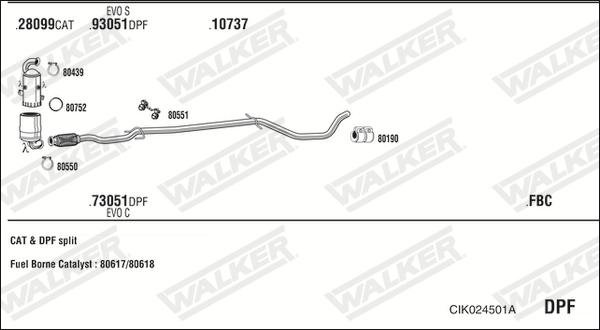 Walker CIK024501A - Система випуску ОГ autocars.com.ua