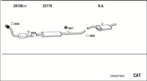 Walker CIK027964 - Система випуску ОГ autocars.com.ua