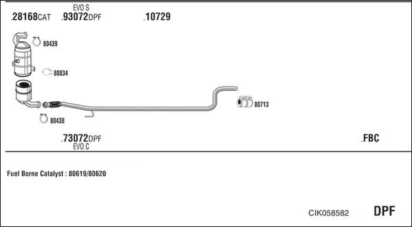 Walker CIK058582 - Система випуску ОГ autocars.com.ua