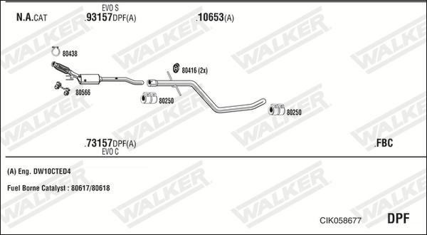 Walker CIK058677 - Система випуску ОГ autocars.com.ua