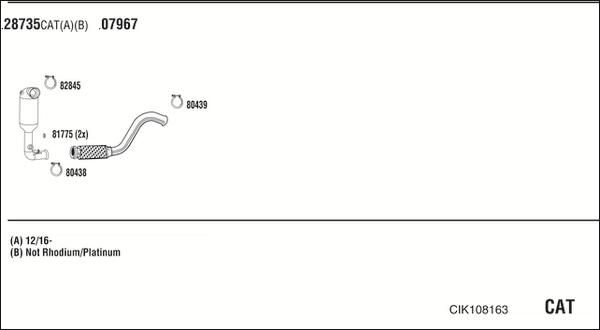 Walker CIK108163 - Система випуску ОГ autocars.com.ua