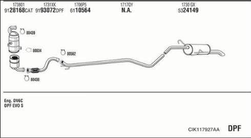 Walker CIK117927AA - Система випуску ОГ autocars.com.ua