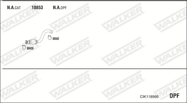 Walker CIK118966 - Система випуску ОГ autocars.com.ua