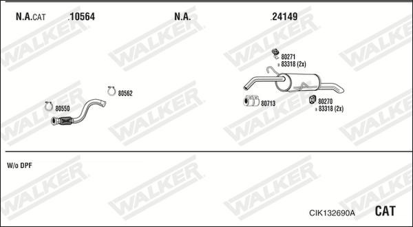 Walker CIK132690A - Система випуску ОГ autocars.com.ua