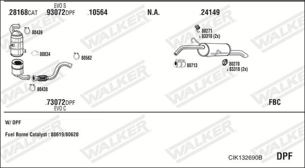 Walker CIK132690B - Система випуску ОГ autocars.com.ua