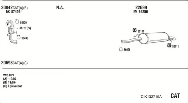 Walker CIK132719A - Система выпуска ОГ avtokuzovplus.com.ua