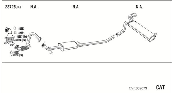 Walker CVK059073 - Система выпуска ОГ avtokuzovplus.com.ua