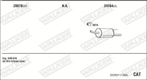 Walker DCK011135A - Система випуску ОГ autocars.com.ua