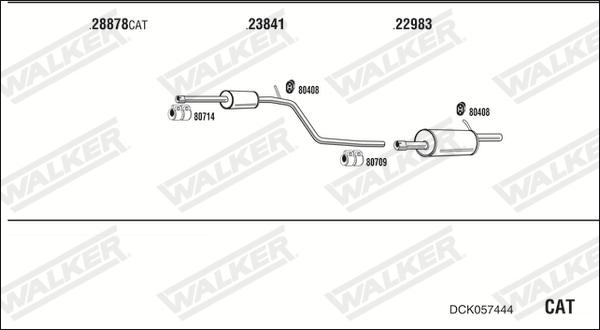 Walker DCK057444 - Система випуску ОГ autocars.com.ua