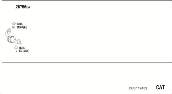 Walker DCK119489 - Система випуску ОГ autocars.com.ua