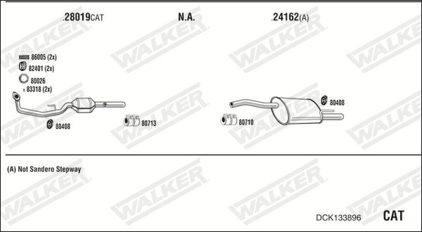 Walker DCK133896 - Система выпуска ОГ avtokuzovplus.com.ua
