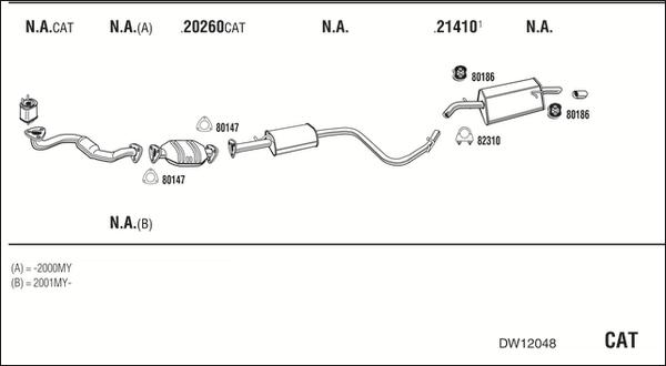 Walker DW12048 - Система випуску ОГ autocars.com.ua