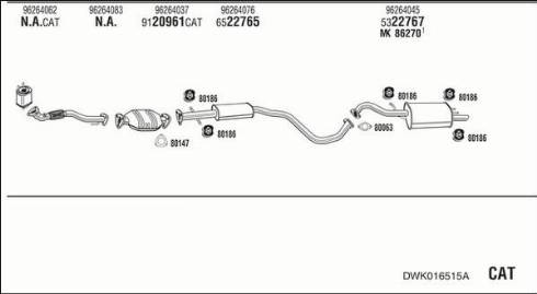 Walker DWK016515A - Система випуску ОГ autocars.com.ua