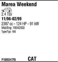 Walker FI95047B - Система випуску ОГ autocars.com.ua