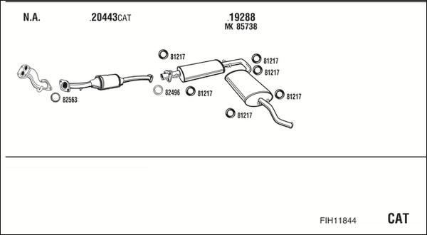 Walker FIH11844 - Система випуску ОГ autocars.com.ua