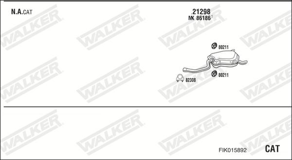 Walker FIK015892 - Система выпуска ОГ avtokuzovplus.com.ua