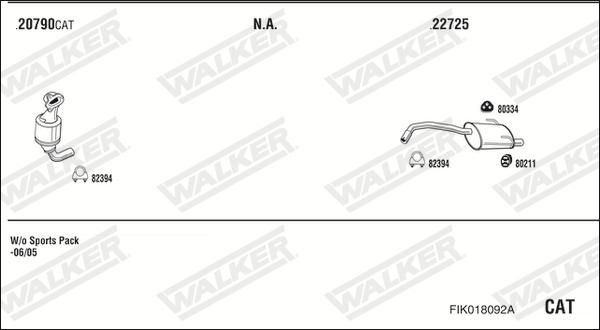 Walker FIK018092A - Система випуску ОГ autocars.com.ua