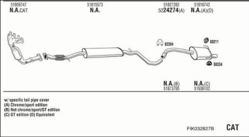 Walker FIK032827B - Система випуску ОГ autocars.com.ua