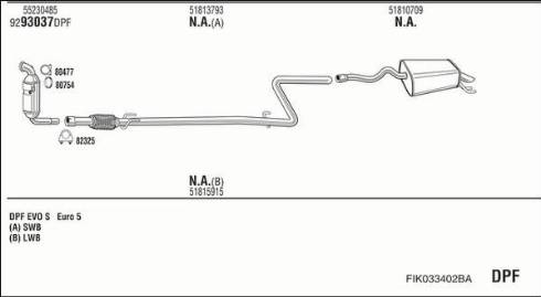 Walker FIK033402BA - Система випуску ОГ autocars.com.ua