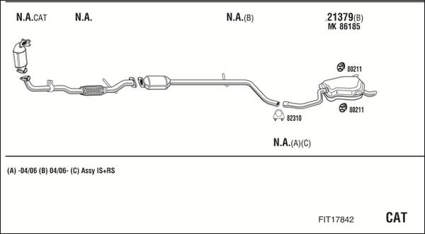 Walker FIT17842 - Система випуску ОГ autocars.com.ua