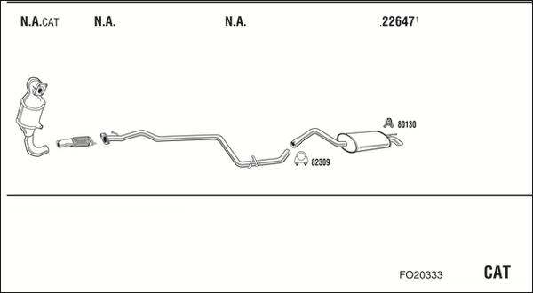 Walker FO20333 - Система випуску ОГ autocars.com.ua