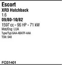 Walker FO31401 - Система випуску ОГ autocars.com.ua