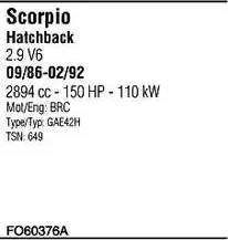 Walker FO60376A - Система випуску ОГ autocars.com.ua