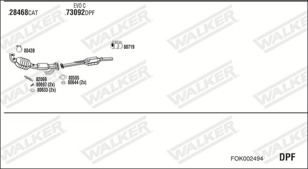 Walker FOK002494 - Система випуску ОГ autocars.com.ua