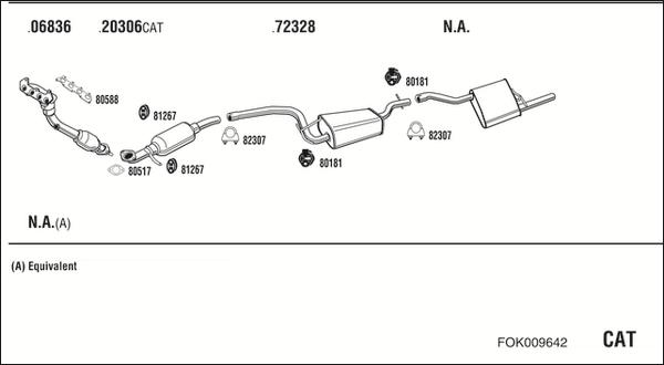 Walker FOK009642 - Система випуску ОГ autocars.com.ua