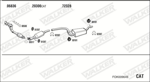 Walker FOK009645 - Система випуску ОГ autocars.com.ua