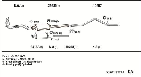 Walker FOK011957AA - Система выпуска ОГ avtokuzovplus.com.ua