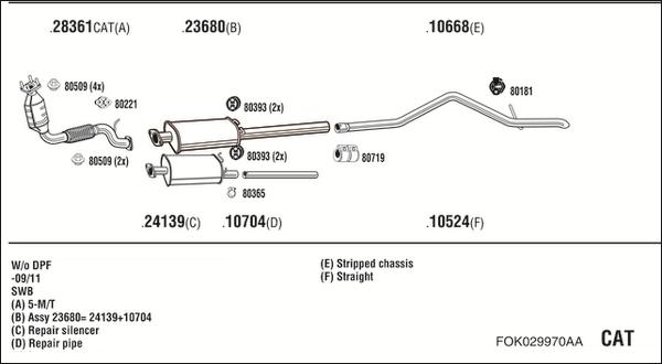 Walker FOK029970AA - Система випуску ОГ autocars.com.ua