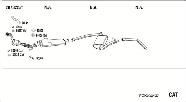 Walker FOK030437 - Система випуску ОГ autocars.com.ua