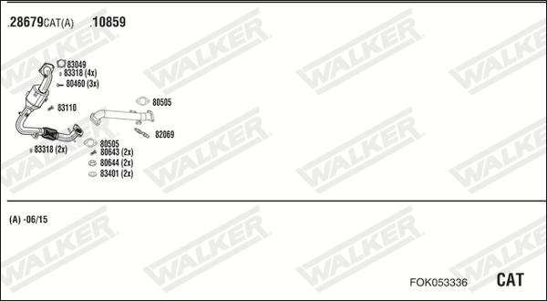 Walker FOK053336 - Система випуску ОГ autocars.com.ua