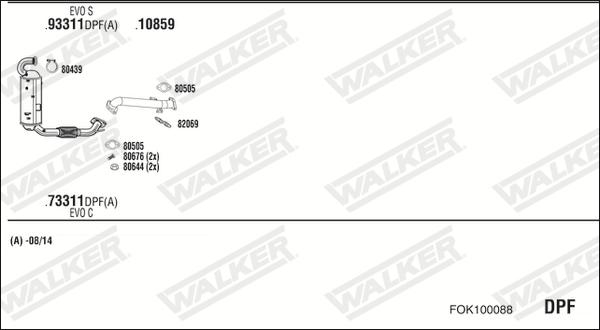 Walker FOK100088 - Система випуску ОГ autocars.com.ua