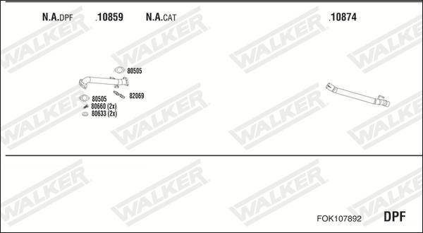 Walker FOK107892 - Система випуску ОГ autocars.com.ua