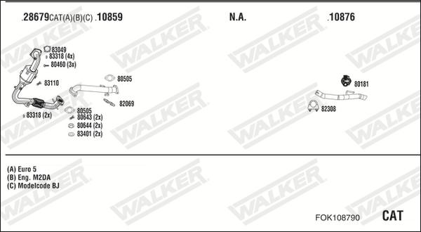 Walker FOK108790 - Система выпуска ОГ avtokuzovplus.com.ua