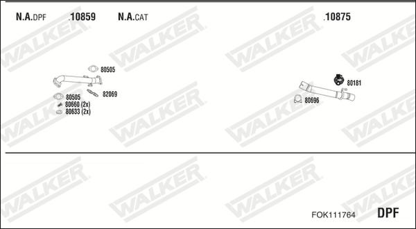 Walker FOK111764 - Система випуску ОГ autocars.com.ua