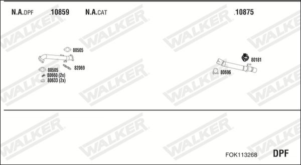 Walker FOK113268 - Система выпуска ОГ avtokuzovplus.com.ua