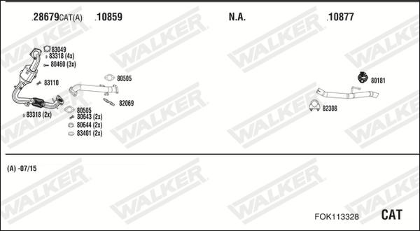 Walker FOK113328 - Система випуску ОГ autocars.com.ua