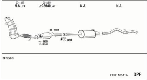 Walker FOK118541A - Система выпуска ОГ avtokuzovplus.com.ua