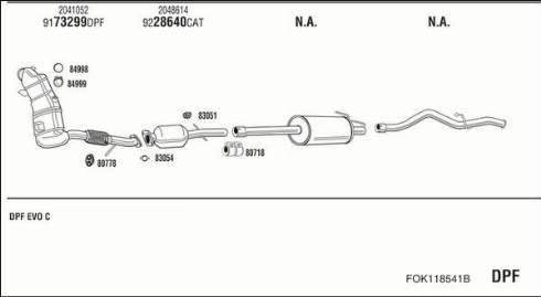 Walker FOK118541B - Система выпуска ОГ avtokuzovplus.com.ua