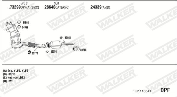 Walker FOK118541 - Система выпуска ОГ avtokuzovplus.com.ua