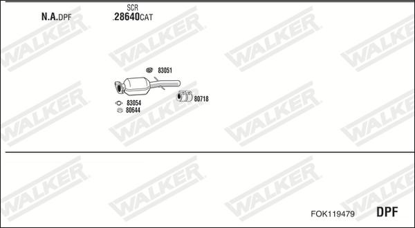 Walker FOK119479 - Система випуску ОГ autocars.com.ua