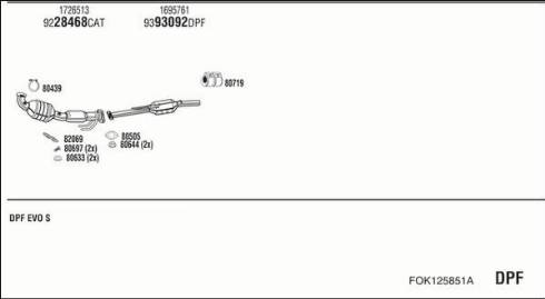 Walker FOK125851A - Система випуску ОГ autocars.com.ua