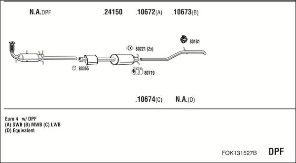 Walker FOK131527B - Система випуску ОГ autocars.com.ua